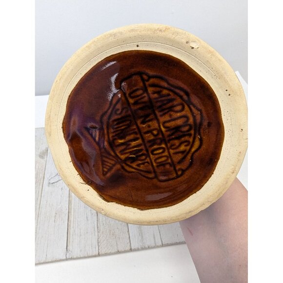 Marcrest 6 Inch Tall Daisy Dot Marcrest Pitcher Dark Brown Stoneware Vintage - Picture 7 of 7